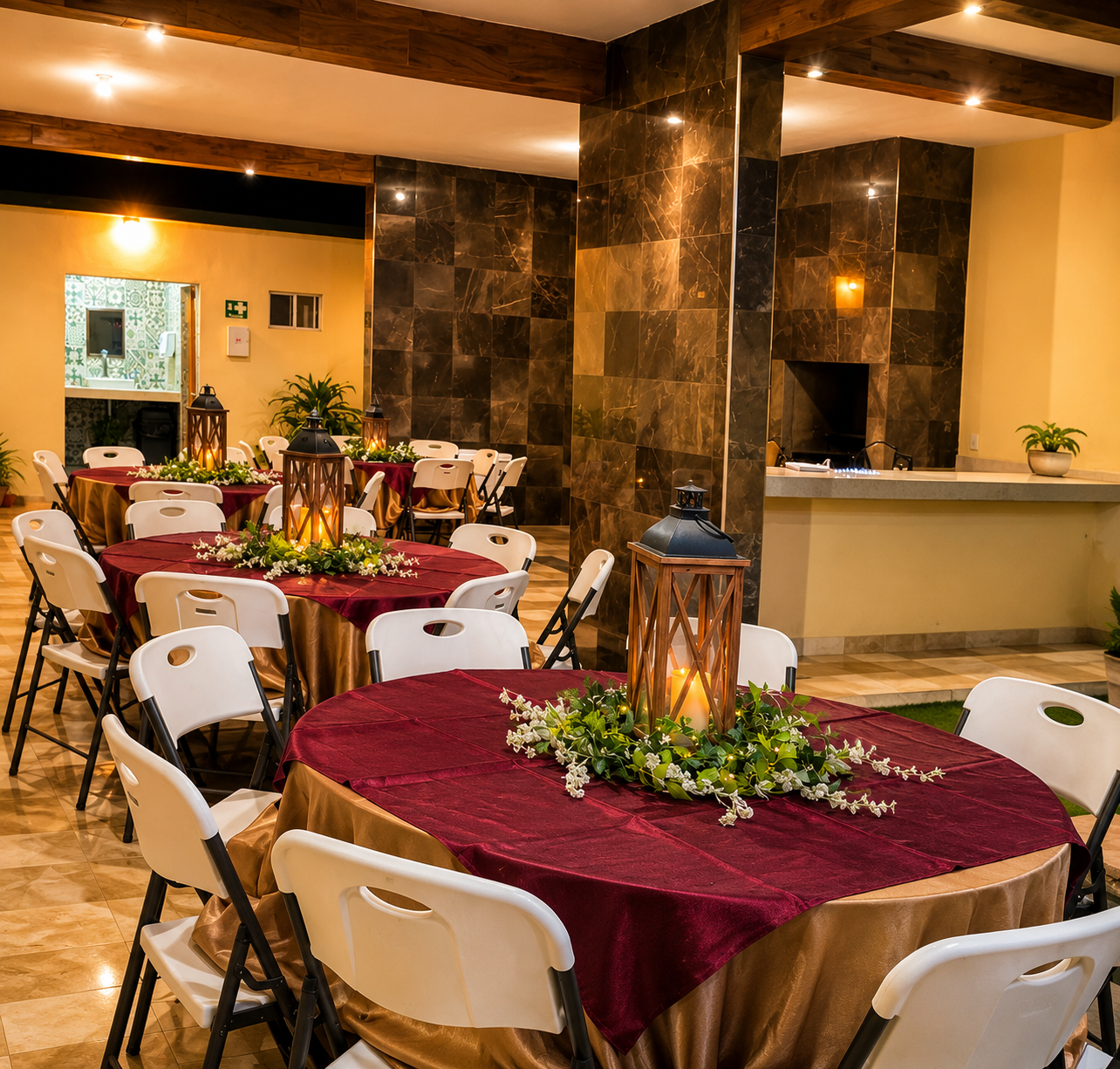 Mesas y sillas para evento